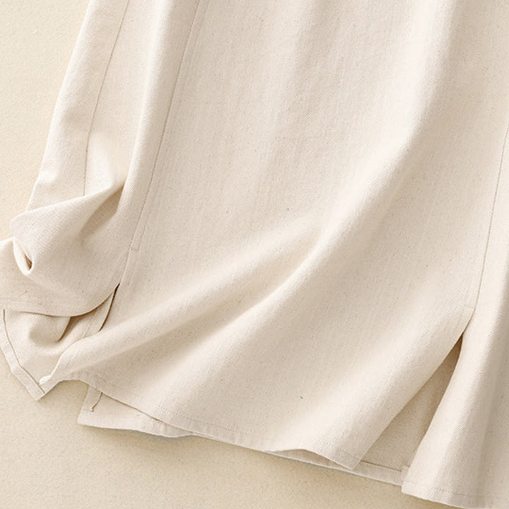 Falda de algodón lisa con bolsillos para mujer Buddha Stones - image 10