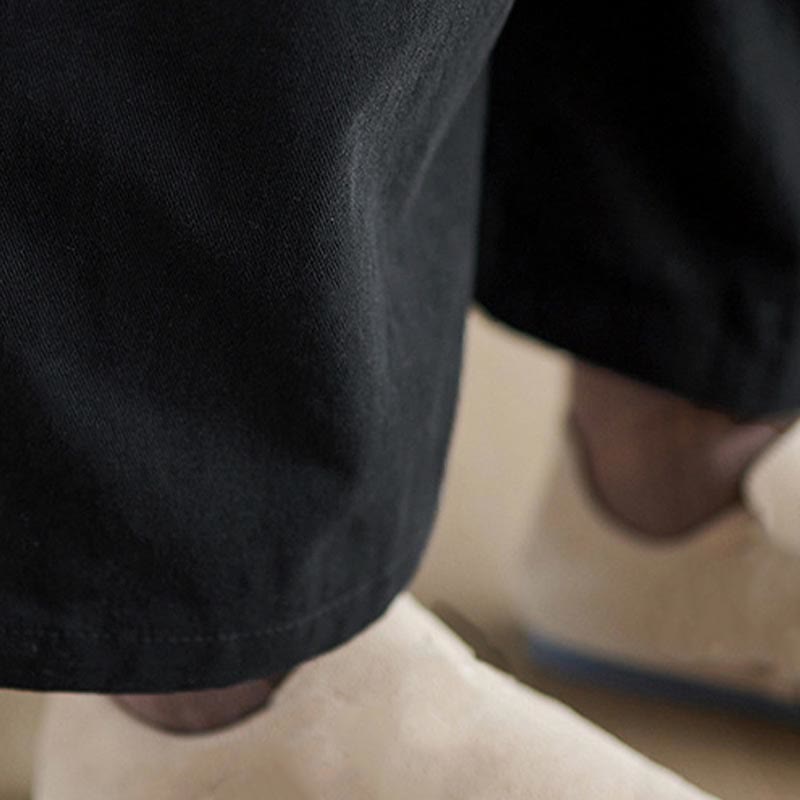 Pantalones casuales de algodón liso Buddha Stones para mujer, largos 7-8, con bolsillos - image 19