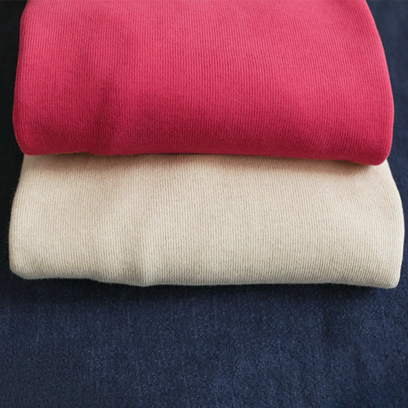 Sudadera con capucha de algodón de manga larga para mujer con botones laterales en color liso y estampado de Buddha Stones Fall - image 16