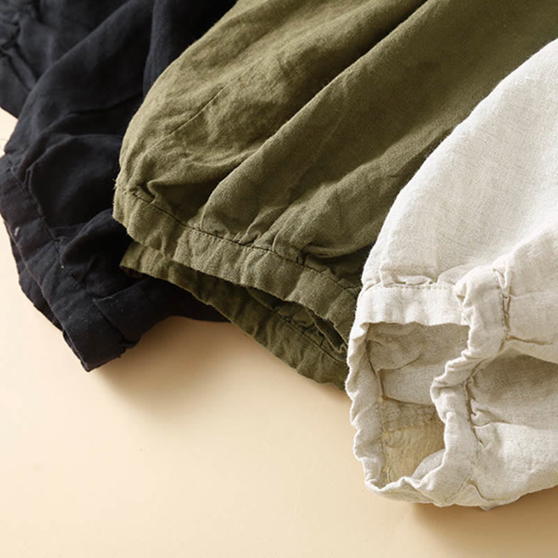 Pantalones capri de algodón estilo harén con bolsillos para mujer Buddha Stones Commute - image 19