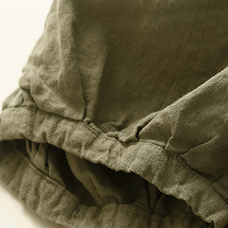 Pantalones capri de algodón estilo harén con bolsillos para mujer Buddha Stones Commute - image 2