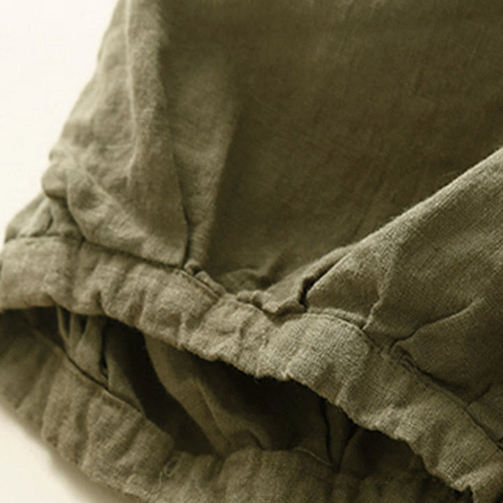 Pantalones capri de algodón estilo harén con bolsillos para mujer Buddha Stones Commute - image 2