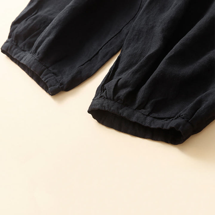 Pantalones capri de algodón estilo harén con bolsillos para mujer Buddha Stones Commute - image 11