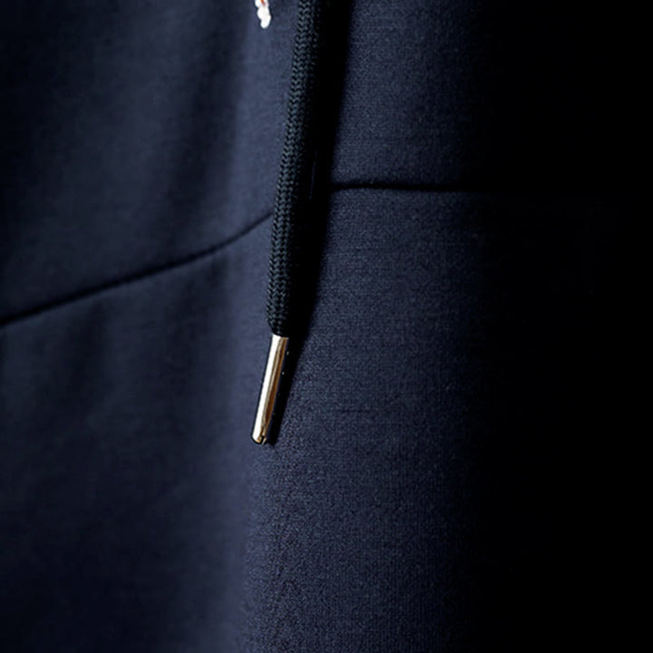 Sudadera con capucha de manga larga para mujer con bordado de oso y Buddha Stones en otoño - image 5