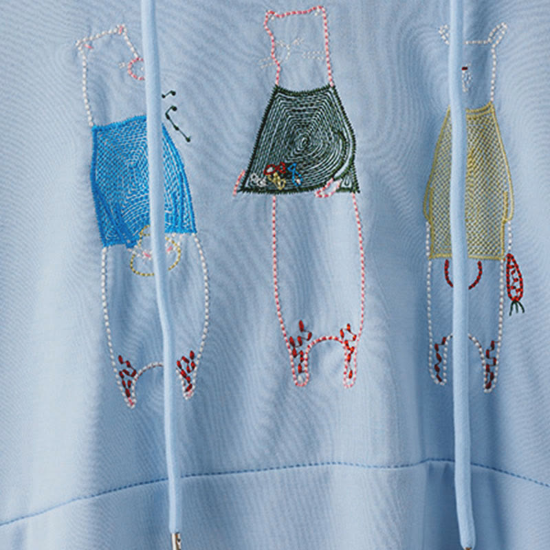 Sudadera con capucha de manga larga para mujer con bordado de oso y Buddha Stones en otoño - image 13