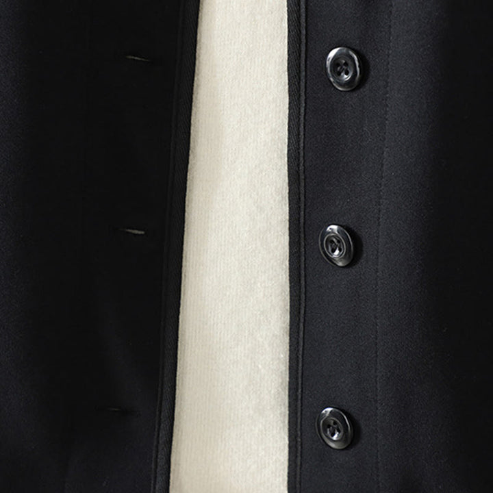 Chaqueta de algodón de manga larga para mujer, sencilla, lisa, con cuello en V y botones, con estampado de Buddha Stones - image 3