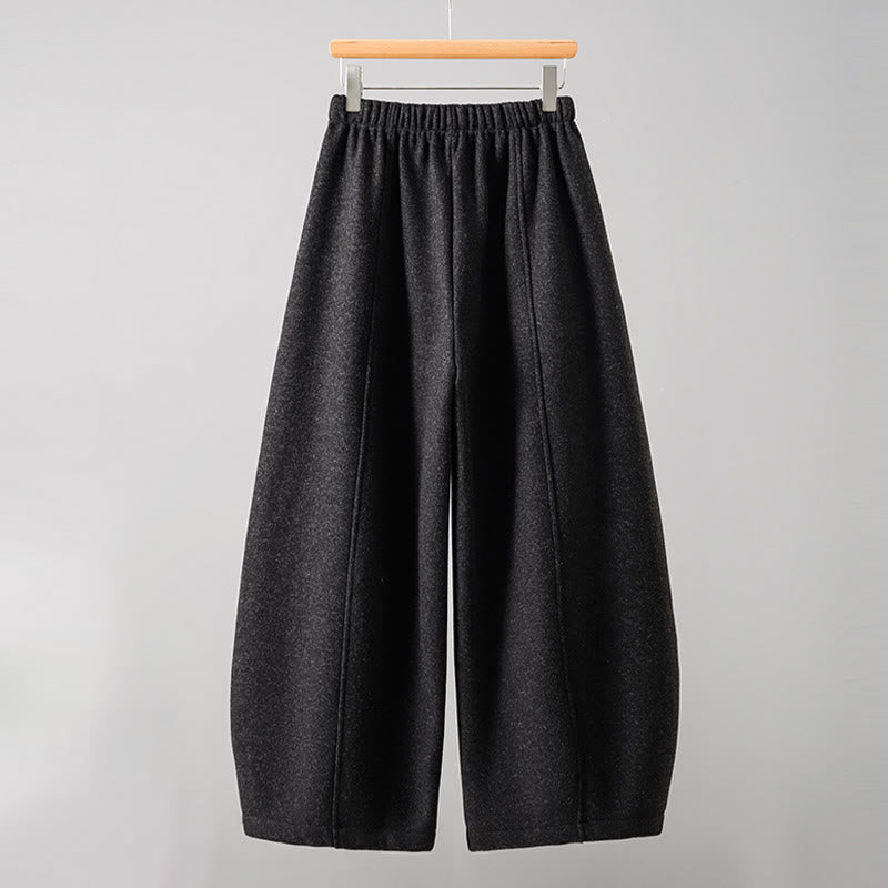 Pantalones gruesos de algodón con cordones y bolsillos para mujer con diseño de Buddha Stones - image 1