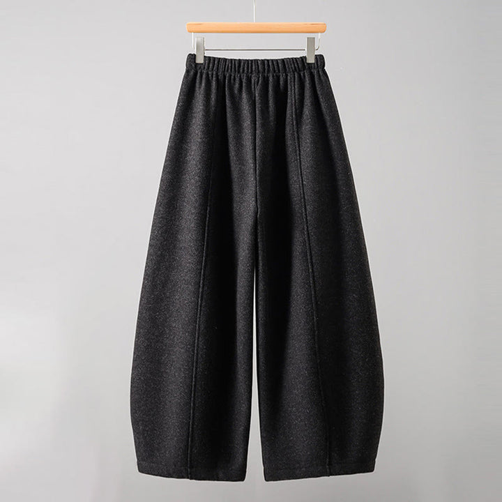 Pantalones gruesos de algodón con cordones y bolsillos para mujer con diseño de Buddha Stones - image 1