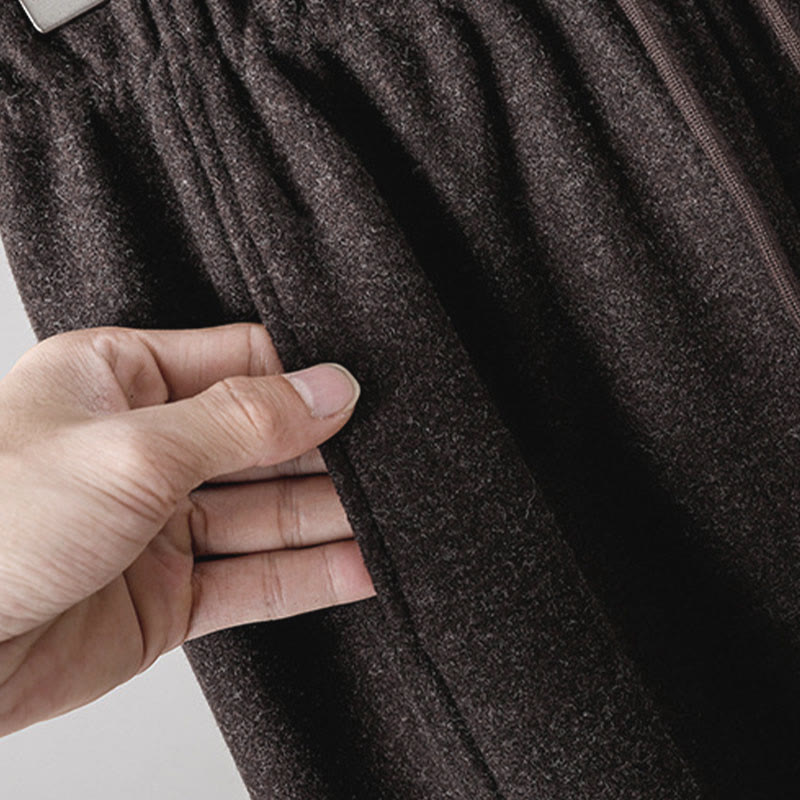 Pantalones gruesos de algodón con cordones y bolsillos para mujer con diseño de Buddha Stones - image 18