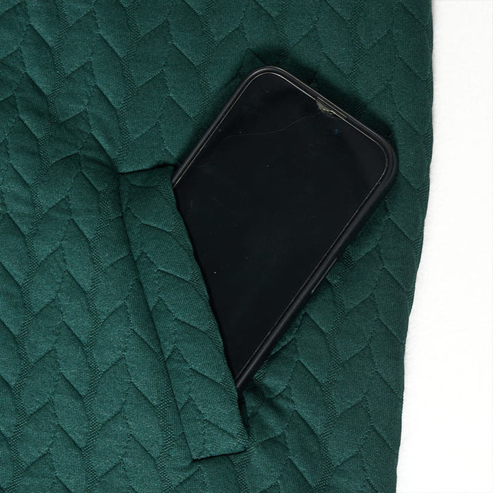 Abrigo con capucha de manga larga para mujer, diseño de espigas de trigo otoñales y Buddha Stones, con bolsillos, largo medio - image 11