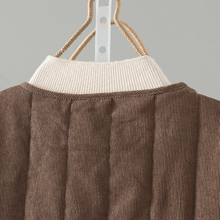 Chaqueta de algodón de manga larga para mujer con botones de rana y diseño sencillo de Buddha Stones - image 8