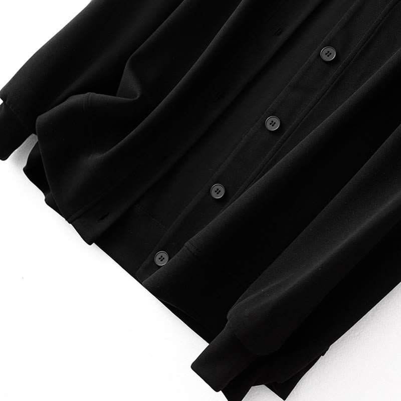 Chaqueta de algodón de manga larga para mujer con botones lisos Buddha Stones - image 12