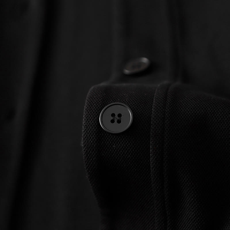 Chaqueta de algodón de manga larga para mujer con botones lisos Buddha Stones - image 16