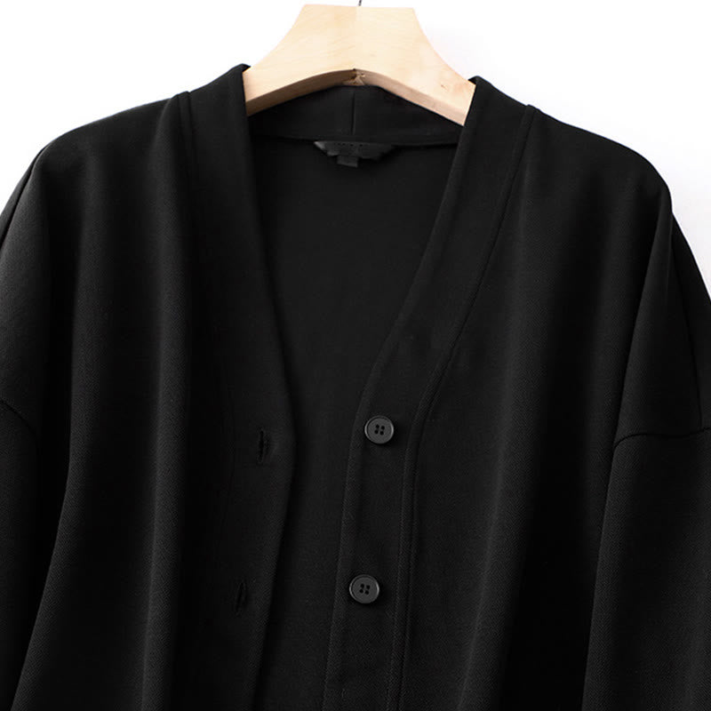 Chaqueta de algodón de manga larga para mujer con botones lisos Buddha Stones - image 11