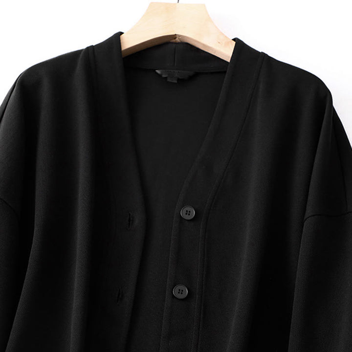 Chaqueta de algodón de manga larga para mujer con botones lisos Buddha Stones - image 11