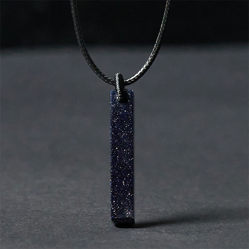 Colgante de collar con transformación de obsidiana negra y arenisca azul de Buddha Stones - Arenisca azul - image 6