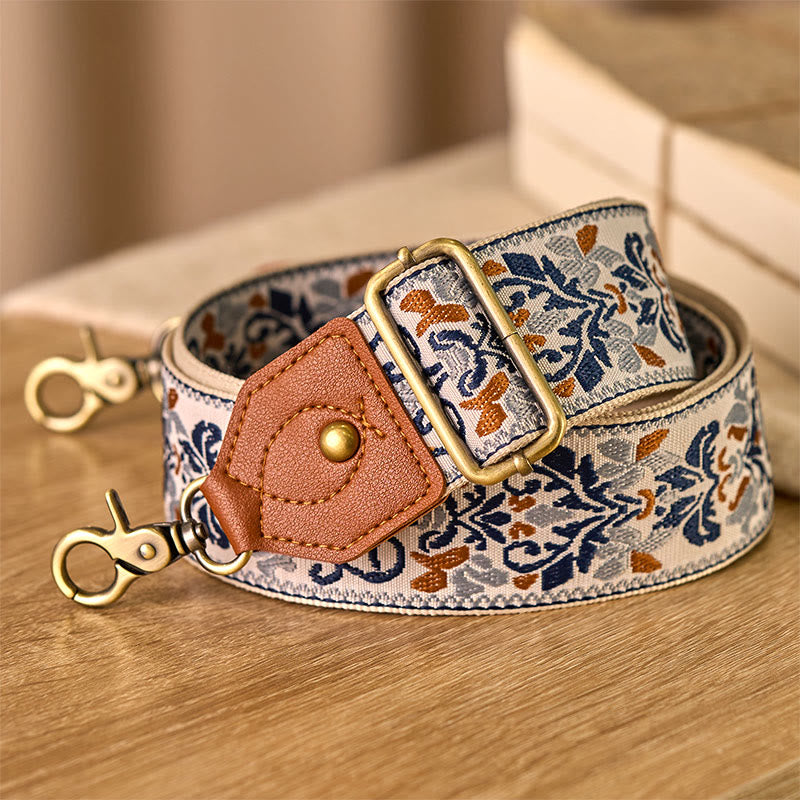 Correas de repuesto para bolsos de mano ajustables con bordado geométrico de flores y Buddha Stones - image 23