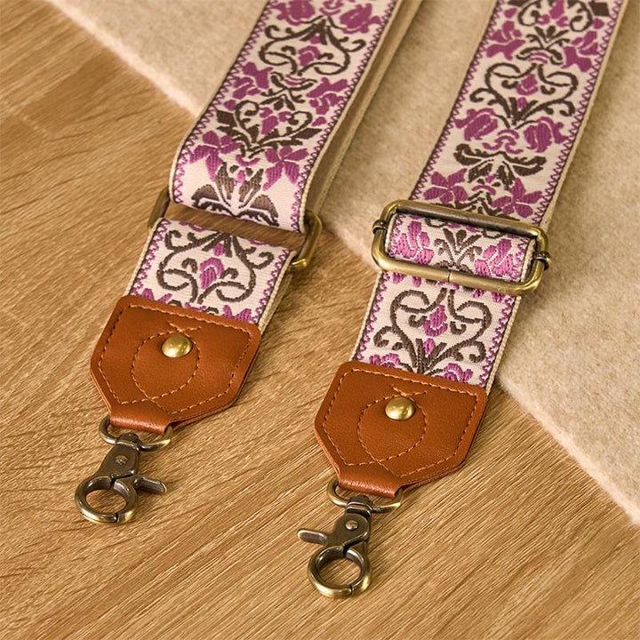 Correas de repuesto para bolsos de mano ajustables con bordado geométrico de flores y Buddha Stones - image 14