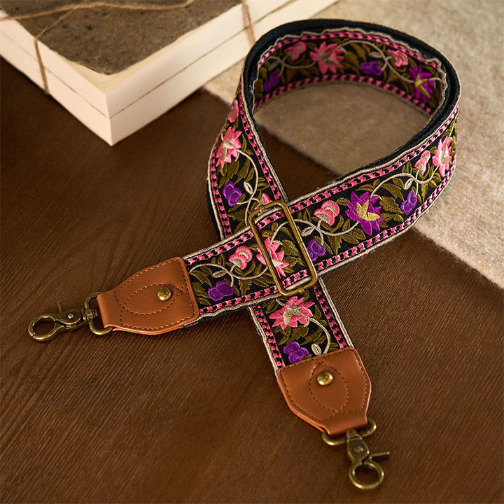 Correas de repuesto para bolsos, bandoleras, ... - Negro Rosa Púrpura - 75-135 cm x 5 cm - image 22