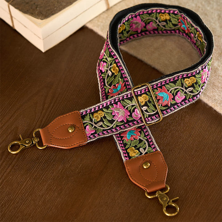 Correas de repuesto para bolsos, bandoleras, ... - Negro Rosa Verde - 75-135 cm x 5 cm - image 17