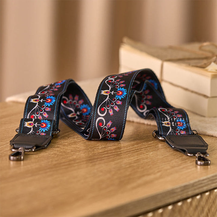 Correas de repuesto ajustables para bolsos, bandoleras y bolsos de hombro con diseño de flor de gloria de la mañana bohemia y Buddha Stones - image 2