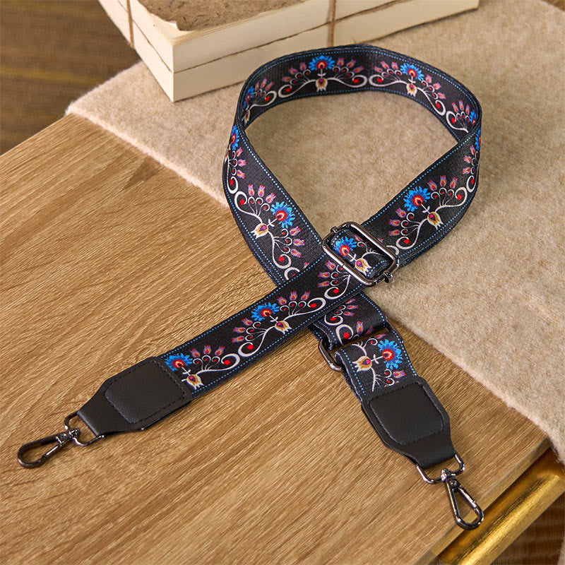 Correas de repuesto ajustables para bolsos, bandoleras y bolsos de hombro con diseño de flor de gloria de la mañana bohemia y Buddha Stones - image 1