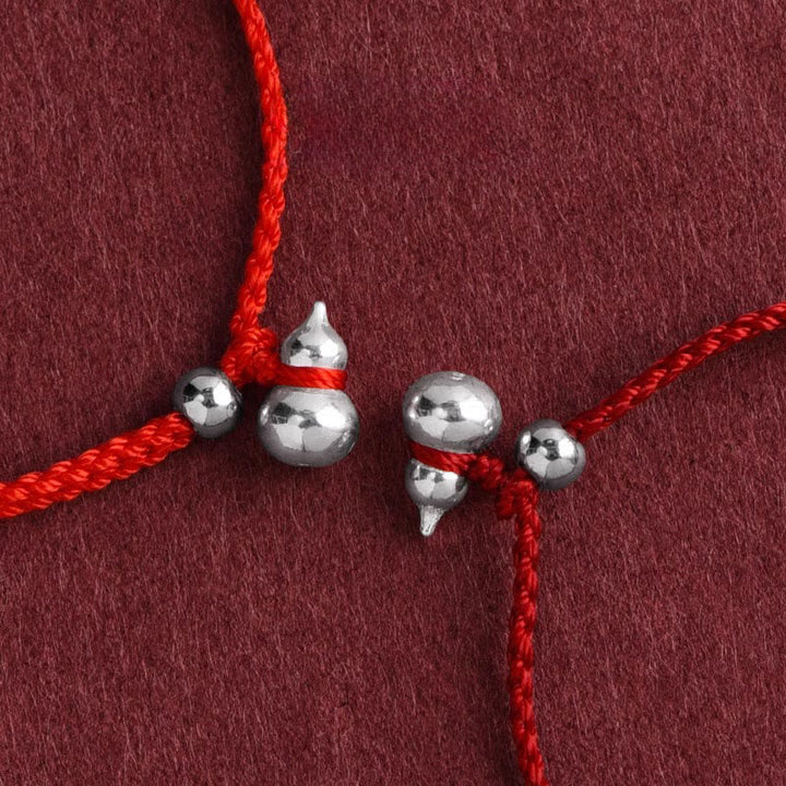 Buddha Stones Pulsera con dije de calabaza de la suerte en plata de ley 925 con cierre de cordón - image 12