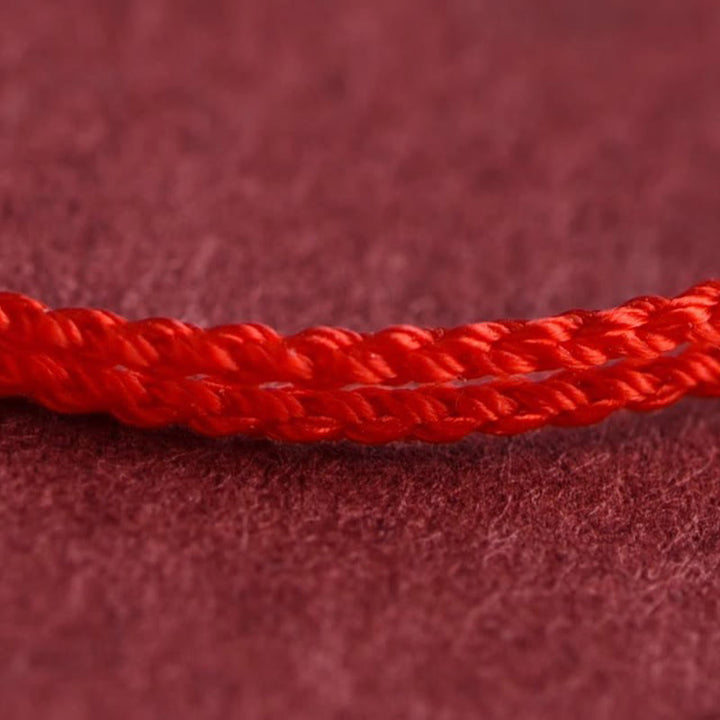 Buddha Stones Pulsera con dije de calabaza de la suerte en plata de ley 925 con cierre de cordón - image 3