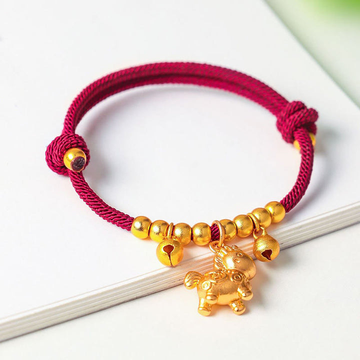 Pulsera ajustable con Buddha Stones, año del caballo, varios estilos de caballo, cuerda, suerte y fuerza. - image 18