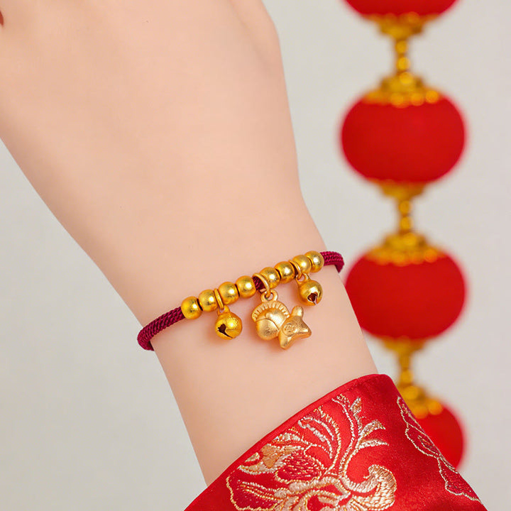 Pulsera ajustable con Buddha Stones, año del caballo, varios estilos de caballo, cuerda, suerte y fuerza. - image 3