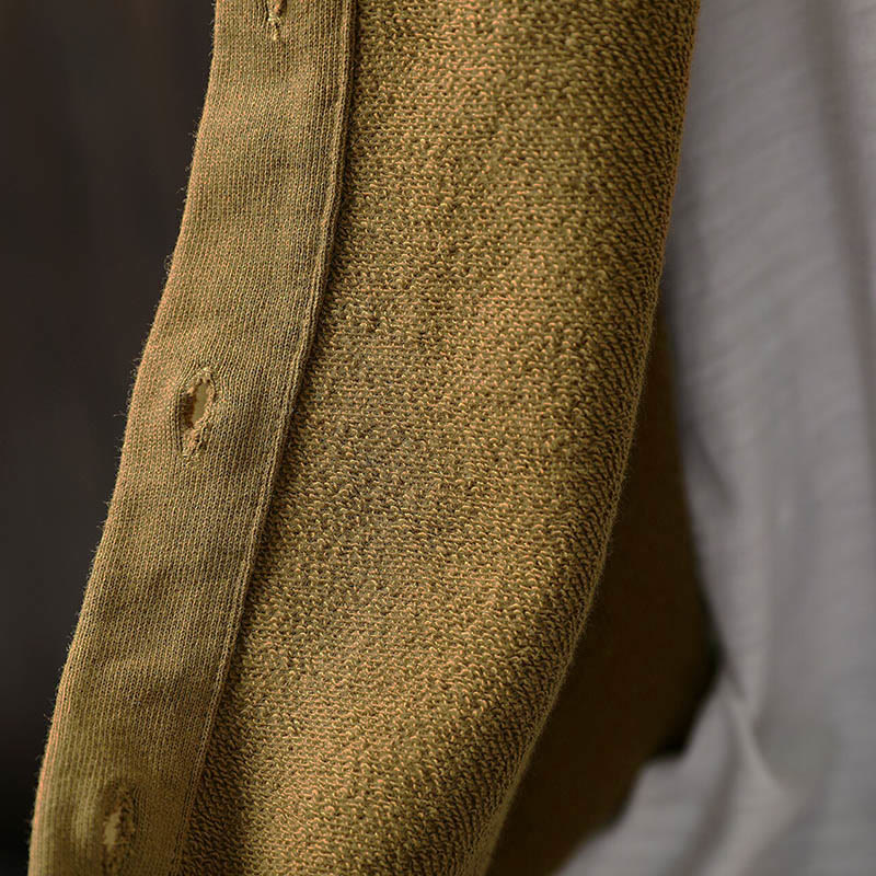 Camisa de algodón para mujer, de manga larga, cuello redondo y botones, con estampado de Buddha Stones - image 10