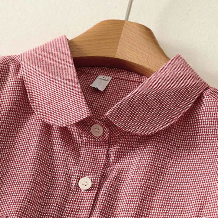 Camisa de manga larga para mujer con cuello alto, botones y diseño de gato y gatito con bordado de Buddha Stones - image 7