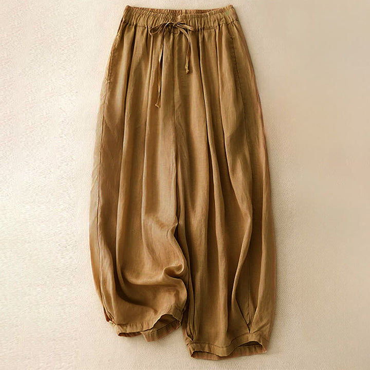 Pantalones capri cortos de algodón con cintura elástica y bolsillos para mujer de Buddha Stones - Perú - US8-10，UK/AU12-14，EU40-42 (2XL) - image 22