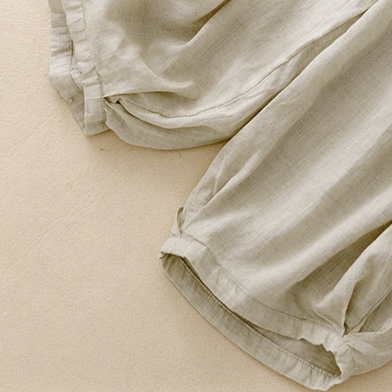 Pantalones capri cortos de algodón con cintura elástica y bolsillos para mujer de Buddha Stones - image 7