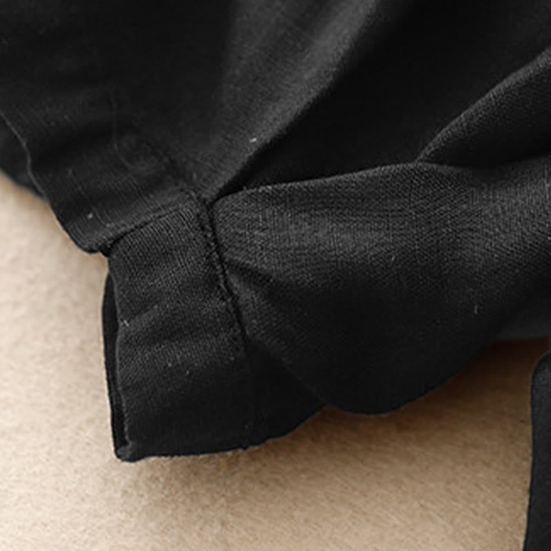 Pantalones capri cortos de algodón con cintura elástica y bolsillos para mujer de Buddha Stones - image 16