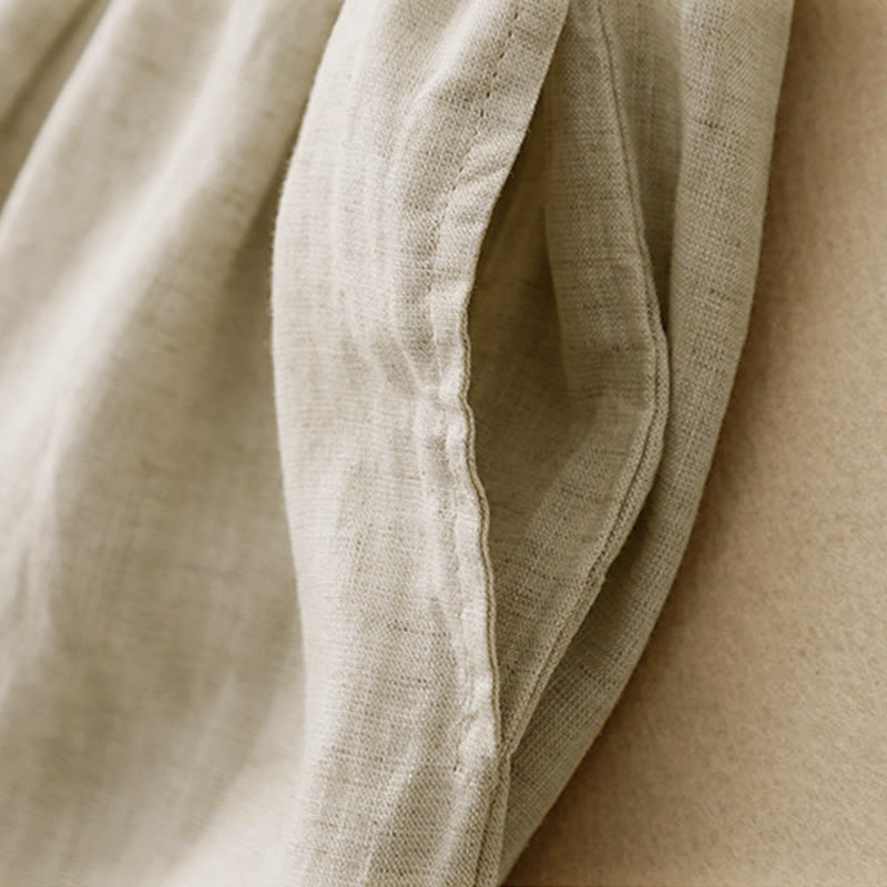 Pantalones capri cortos de algodón con cintura elástica y bolsillos para mujer de Buddha Stones - image 4