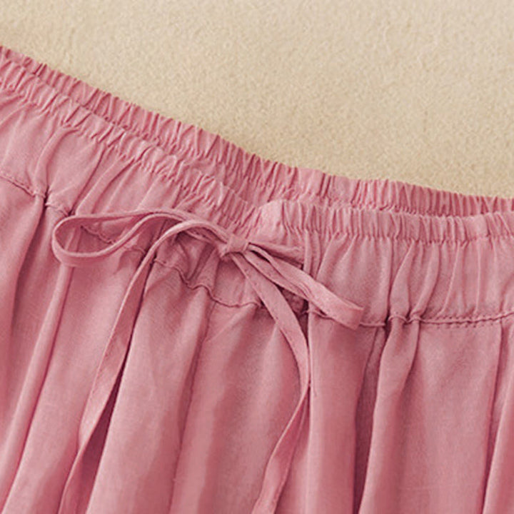 Pantalones capri cortos de algodón con cintura elástica y bolsillos para mujer de Buddha Stones - image 19