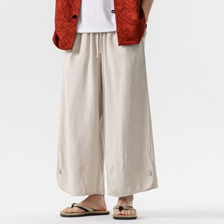 Pantalones de Buddha Stones con diseño de cordón de verano para hombre, tallas 7-8, con bolsillos - image 8