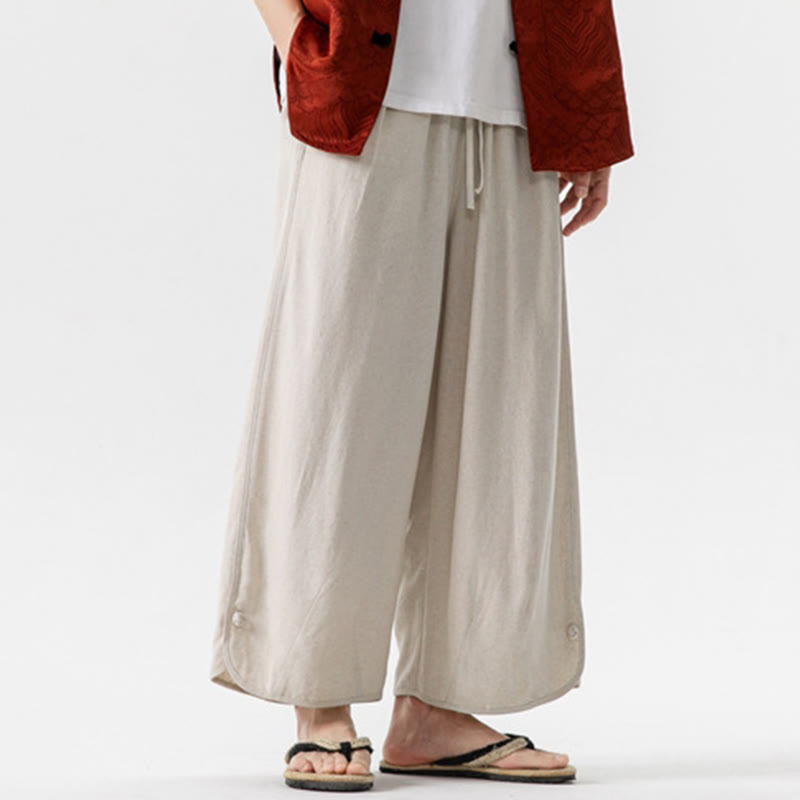 Pantalones de Buddha Stones con diseño de cordón de verano para hombre, tallas 7-8, con bolsillos - image 7