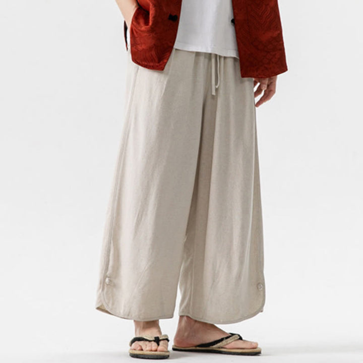 Pantalones de Buddha Stones con diseño de cordón de verano para hombre, tallas 7-8, con bolsillos - image 7