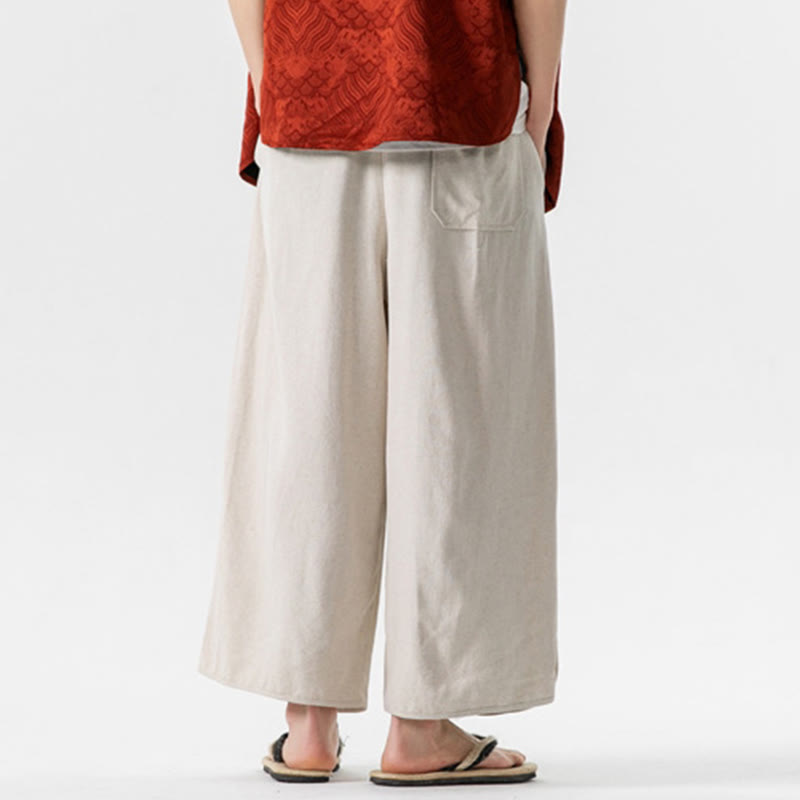 Pantalones de Buddha Stones con diseño de cordón de verano para hombre, tallas 7-8, con bolsillos - image 4