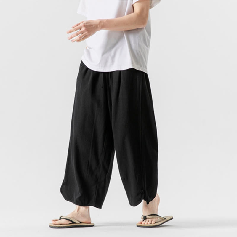 Pantalones de Buddha Stones con diseño de cordón de verano para hombre, tallas 7-8, con bolsillos - image 19