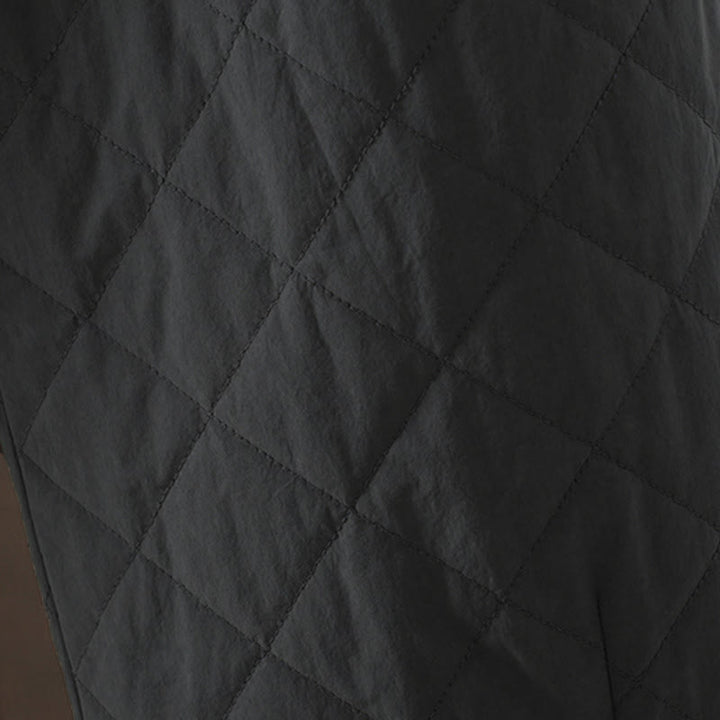 Pantalones gruesos de algodón y poliéster con estampado de rombos y Buddha Stones para mujer con bolsillos - image 15