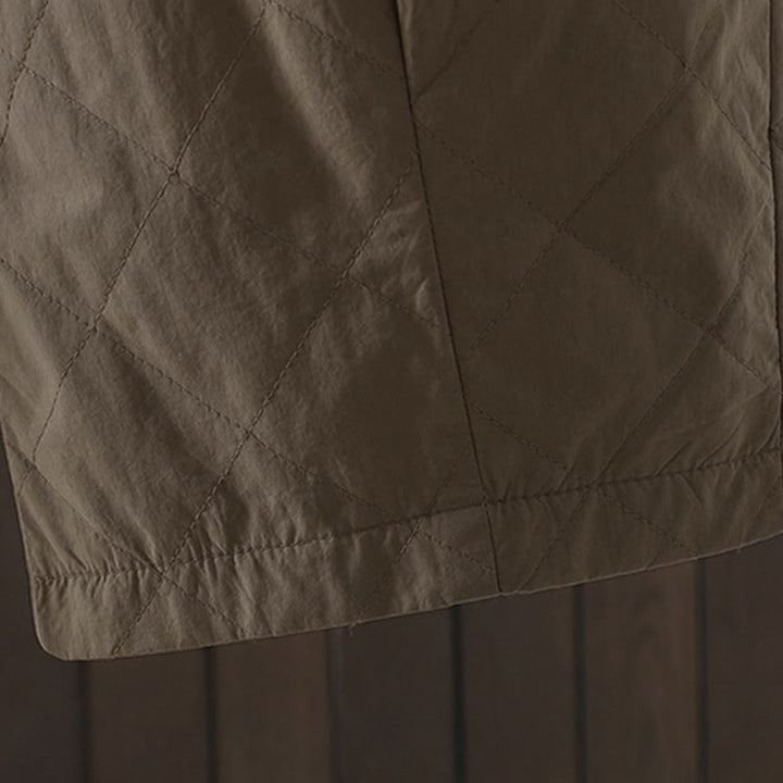 Pantalones gruesos de algodón y poliéster con estampado de rombos y Buddha Stones para mujer con bolsillos - image 21