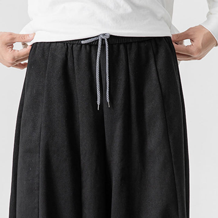 Pantalones harén de algodón con cintura elástica y bolsillos para hombre, color liso, con estampado de Buddha Stones - image 47