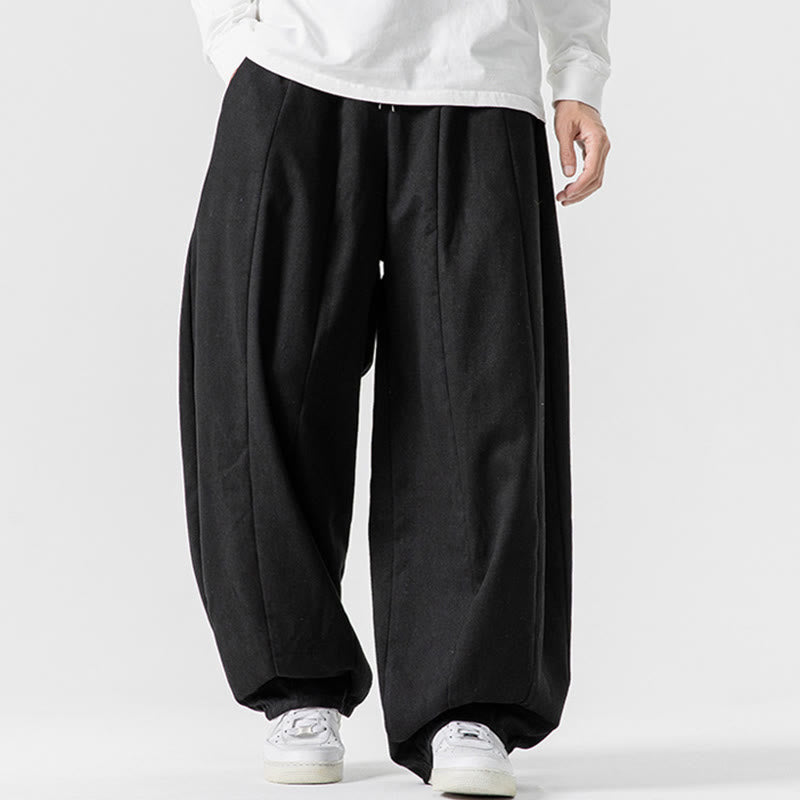 Pantalones harén de algodón con cintura elástica y bolsillos para hombre, color liso, con estampado de Buddha Stones - image 40