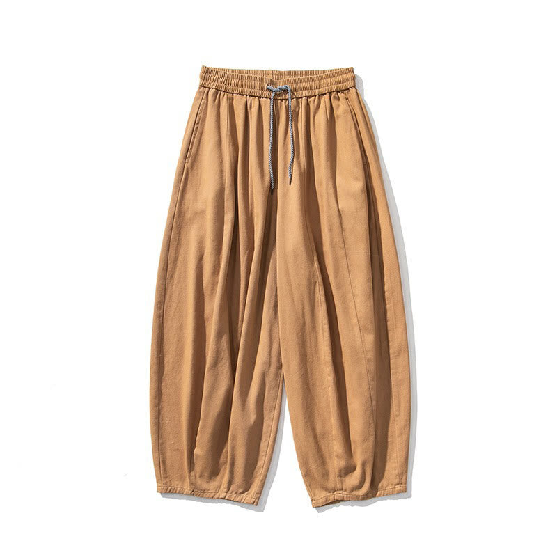Pantalones harén de algodón con cintura elástica y bolsillos para hombre, color liso, con estampado de Buddha Stones - image 16