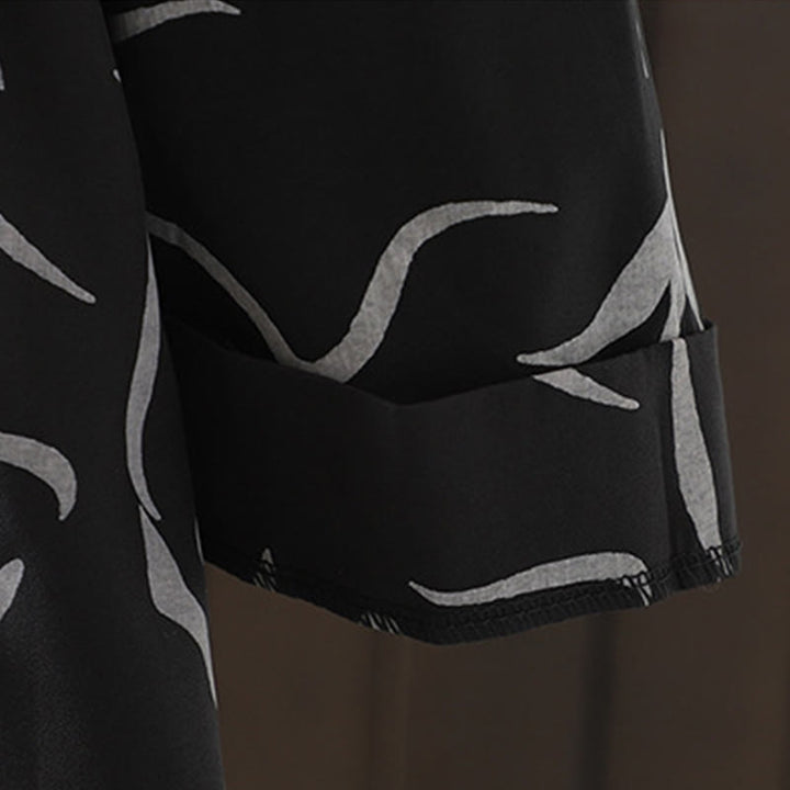 Camisa de manga larga para mujer con estampado de Buddha Stones, cuello alto y diseño de primavera/otoño.  - image 21