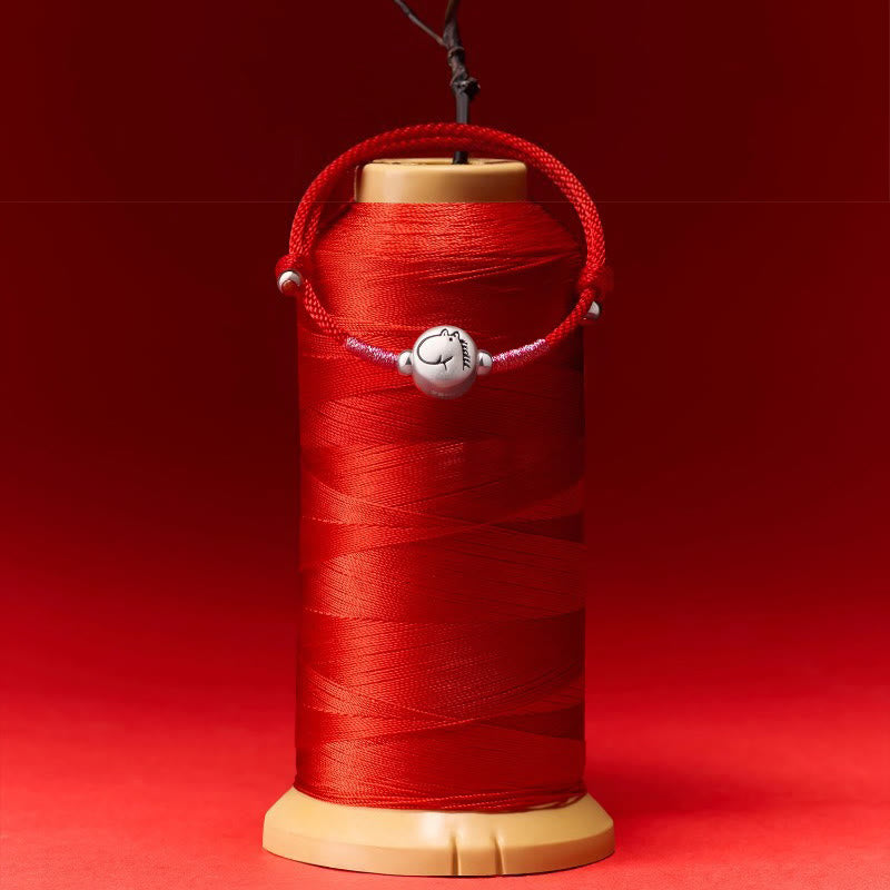 Pulsera de hilo rojo de plata de ley 999 con Buddha Stones del Año del Caballo - image 12