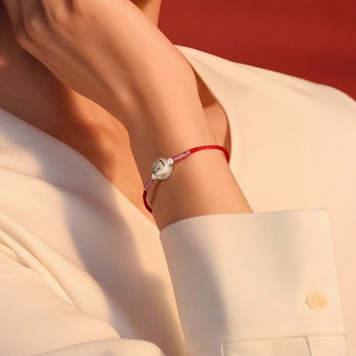 Pulsera de hilo rojo de plata de ley 999 con Buddha Stones del Año del Caballo - image 4